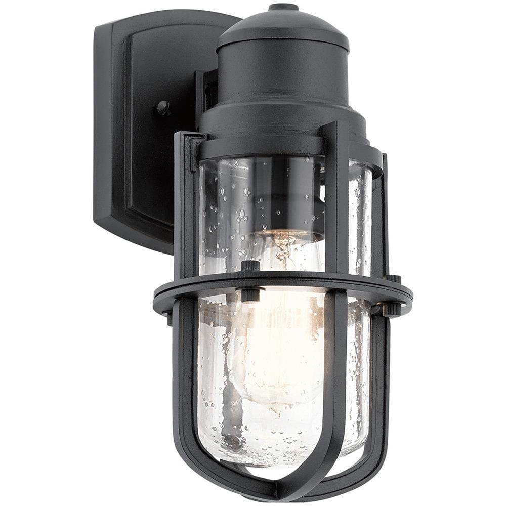 Lanterna Da Parete Per Esterno 1 Luce, Nero Strutturato, Ip44, E27 - Foto 1