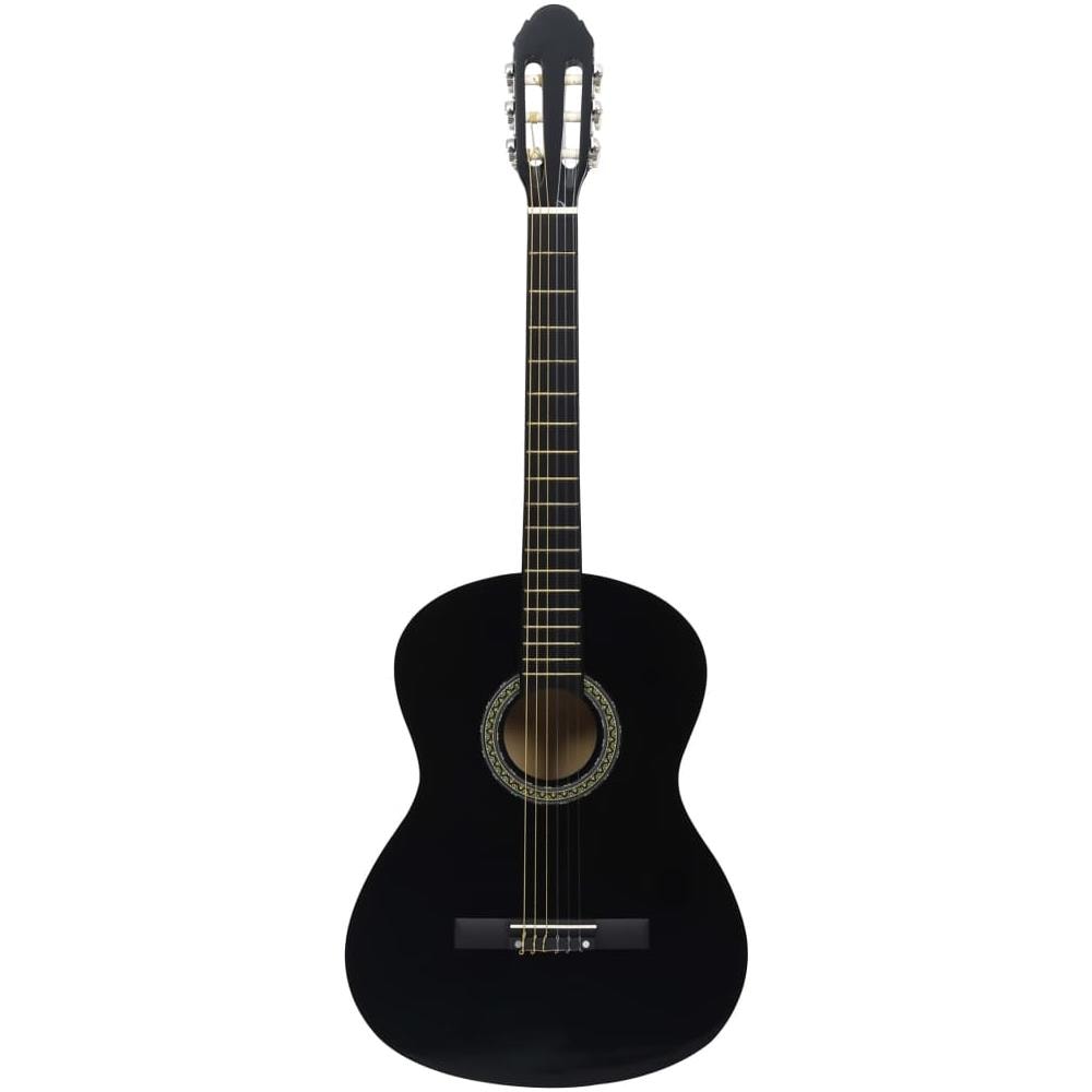 Chitarra Classica Per Principianti Nera 4/4 39"" In Tiglio - Foto 2