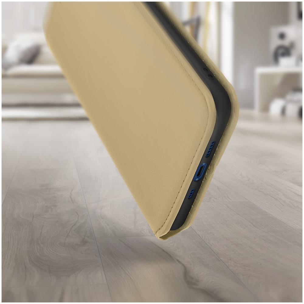 Custodia Folio Iphone 12 E 12 Pro Portafoglio Funzione Supporto Video Beige - Foto 5