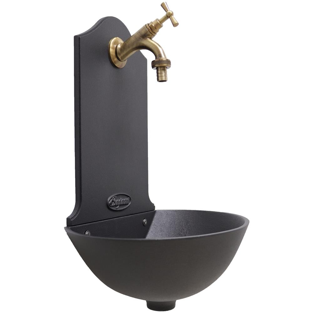 Fontana A Parete Mod. malaga Per Casa Giardino Esterno Con Rubinetto In Ottone Brunito Cod. 303 / b - Foto 1
