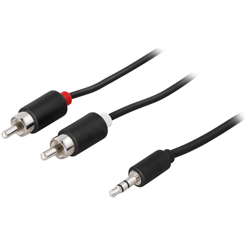 Cavo Audio 3,5 Mm Ha - 2xrca Ha 0,5 M, Nero - Foto 1