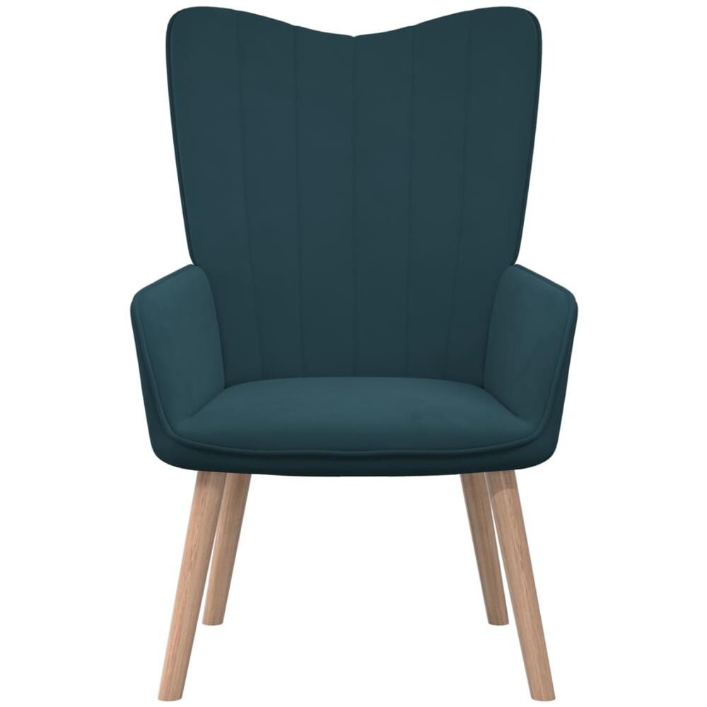 Poltrona Relax Blu in Velluto - Foto 3