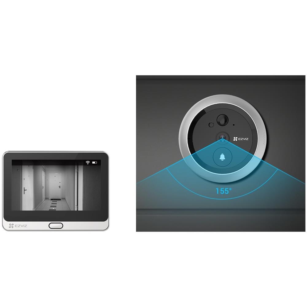 Spioncino con Telecamera e Campanello Smart DP2C Monitor a Colori 4.3" 1080P Videochiamata Bidirezionale Wi-Fi Visione Notturna fino a 5 mt Colore Argento - Foto 2