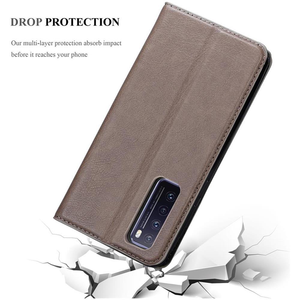 Custodia Compatibile Con Honor Nova 7 5g In Bruno Caffè - Coperchio Protettiva Con Chiusura Magnetica, Funzione Stand E Tasca Per Le Carte - Foto 8