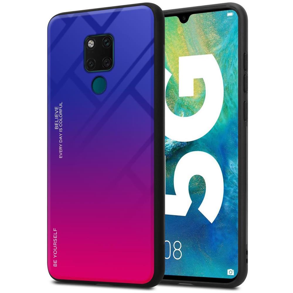 Cadorabo Custodia Compatibile Con Huawei Mate 20 In Viola - Rosso - Coperchio Protettivo Bicolore In Vetro Temperato E Silicone Tpu - Foto 1