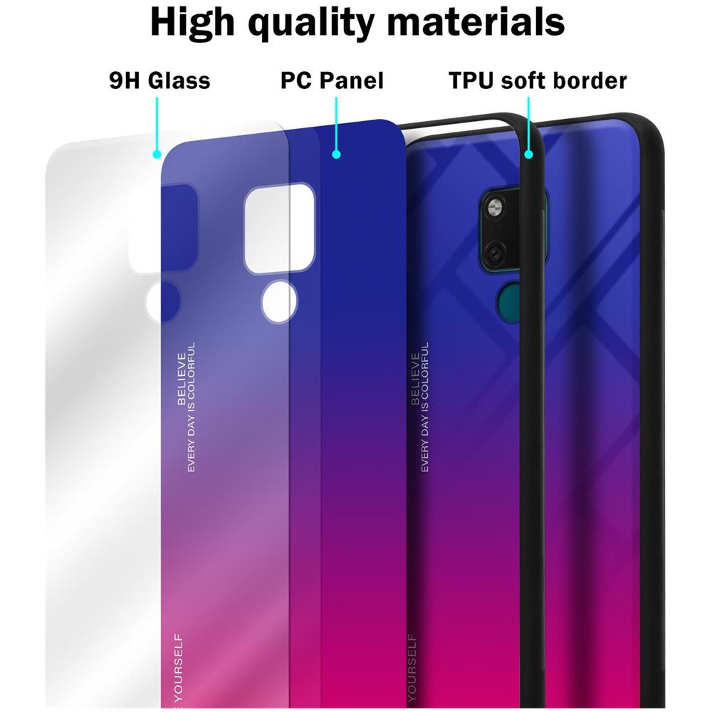 Cadorabo Custodia Compatibile Con Huawei Mate 20 In Viola - Rosso - Coperchio Protettivo Bicolore In Vetro Temperato E Silicone Tpu - Foto 7