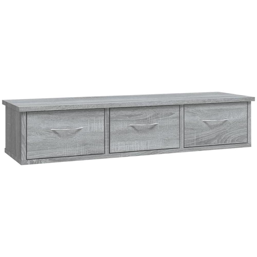 Mobile A Muro Grigio Sonoma 88x26x18,5 Cm In Legno Multistrato - Foto 2