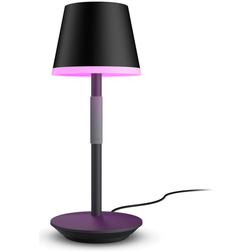 Lampada da Tavolo Portatile Hue Go Ricaricabile Autonomia fino a 48 Ore Colore Nero - Foto 1