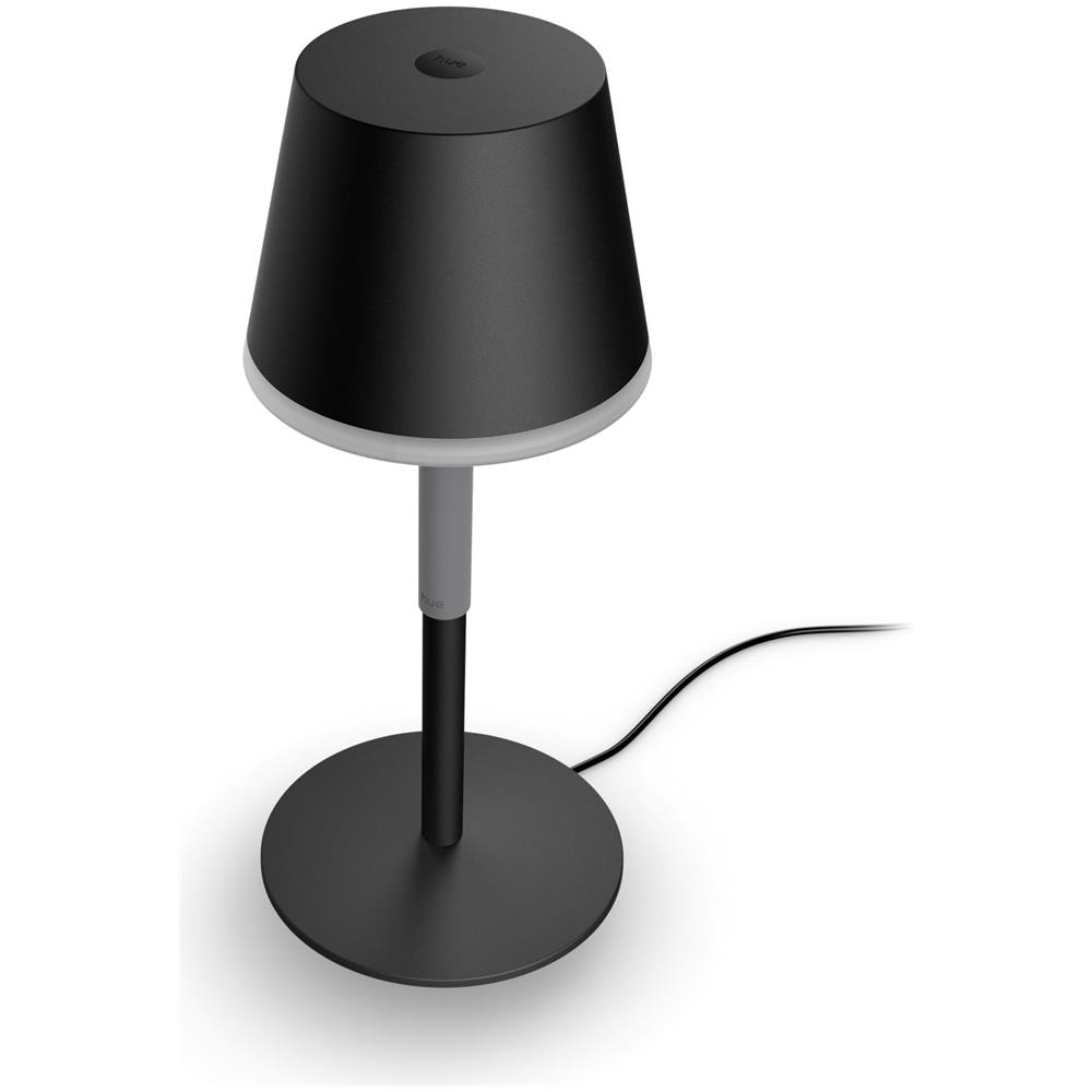 Lampada da Tavolo Portatile Hue Go Ricaricabile Autonomia fino a 48 Ore Colore Nero - Foto 2