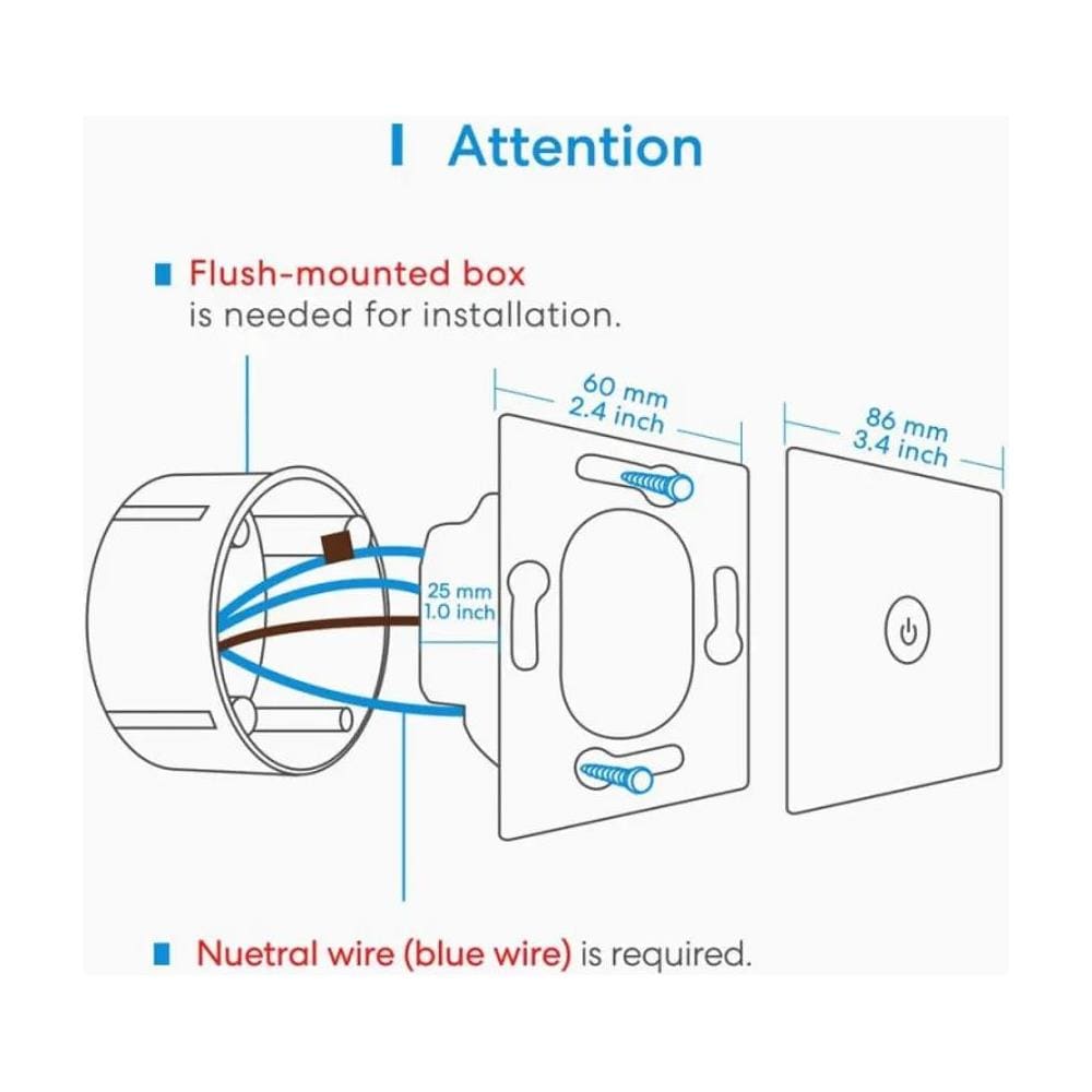 Interruttore a parete Wi-Fi Smart - 220V / 2 WAY - TOUCH - Apple HomeKit - Foto 5