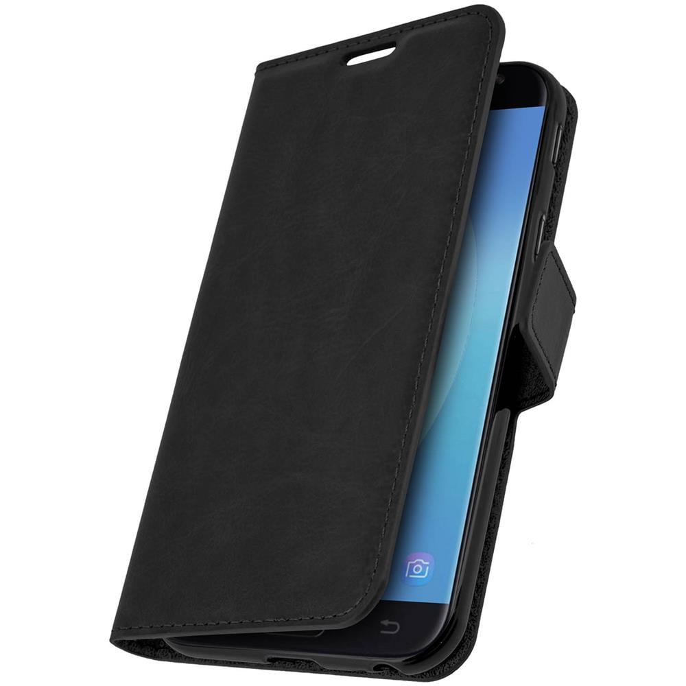 Custodia Portafoglio Stile Vintage Per Samsung Galaxy J3 2017 - Nera - Foto 1