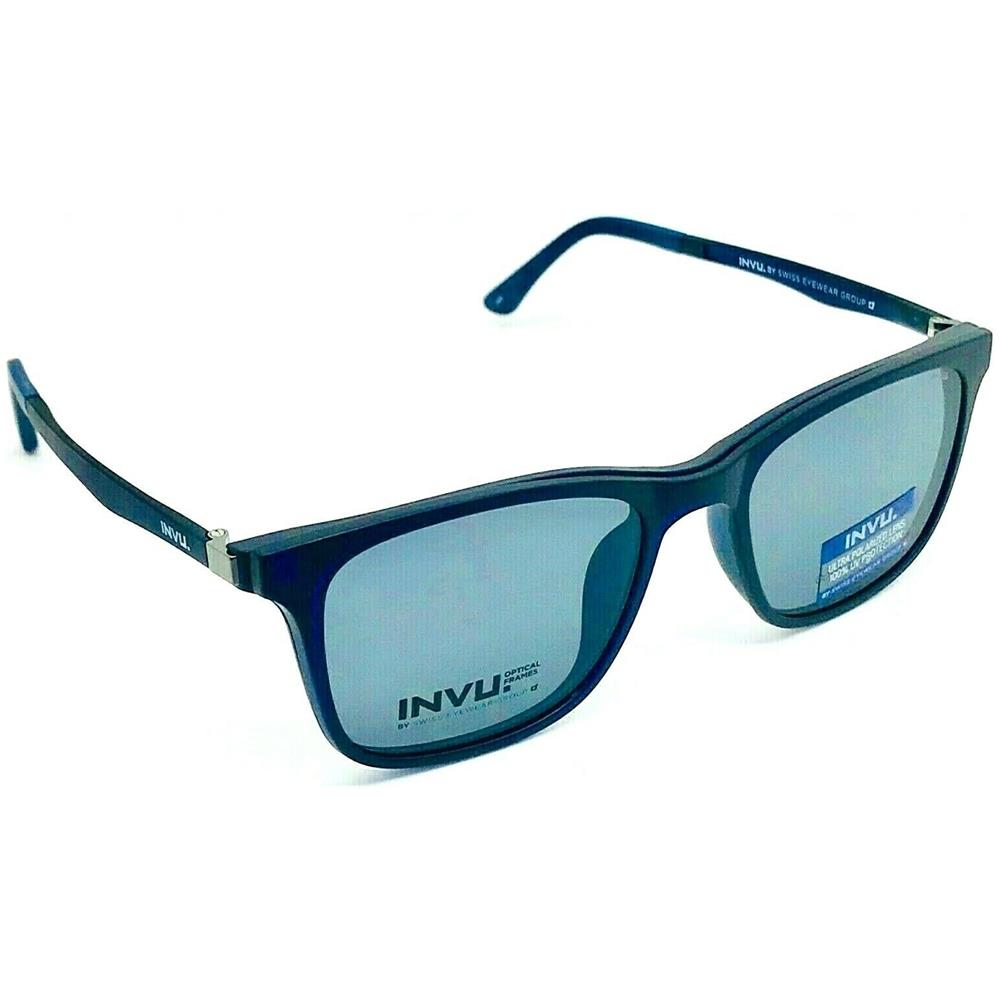 INVU. By Swiss Eyewear Group - Invu. Montatura Uomo Con Clip-on Da Sole A  Calamita Polarizzato Mod. G4000a - ePRICE