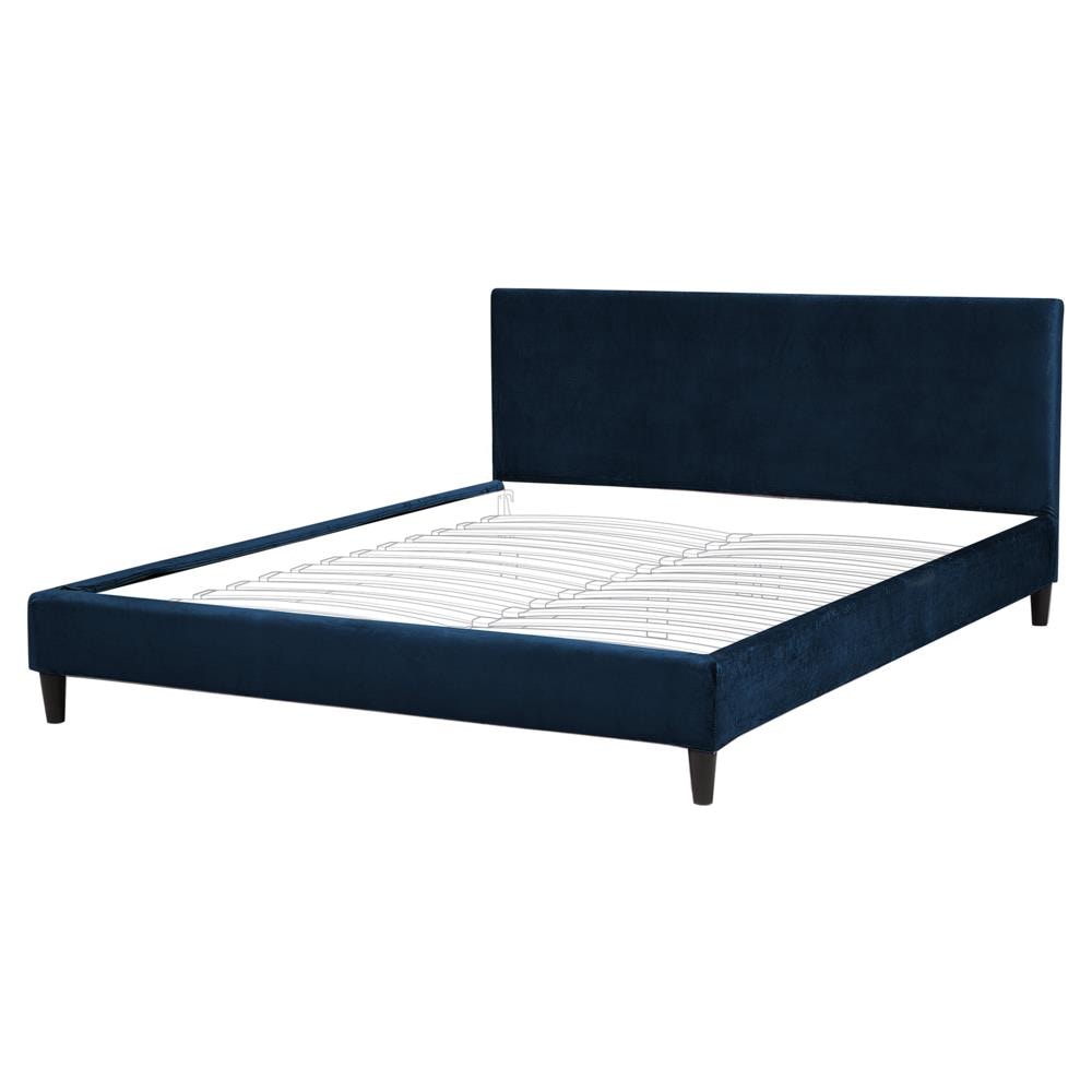 Fodera In Velluto Blu Per Il Letto 160 X 200 Cm Fitou - Foto 2