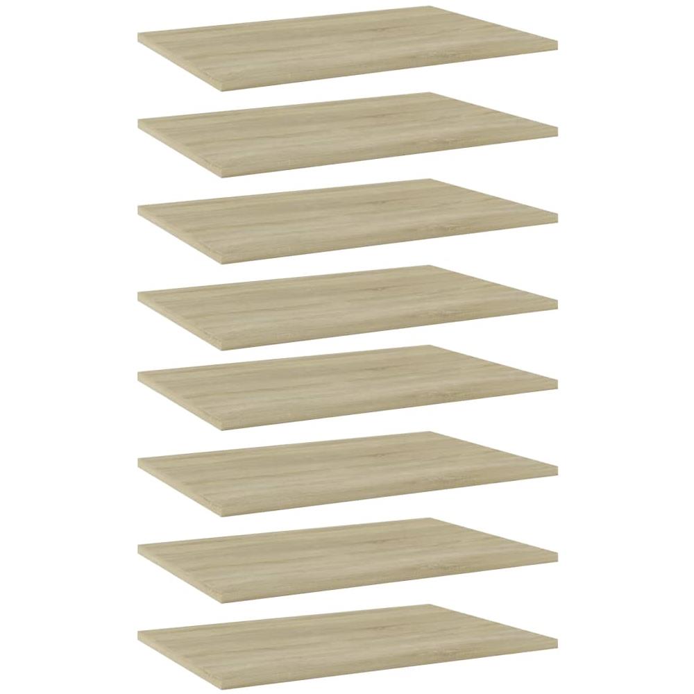Ripiani per Libreria 8pz Rovere Sonoma 60x40x1,5cm Multistrato - Foto 1