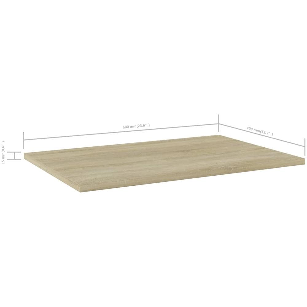 Ripiani per Libreria 8pz Rovere Sonoma 60x40x1,5cm Multistrato - Foto 7