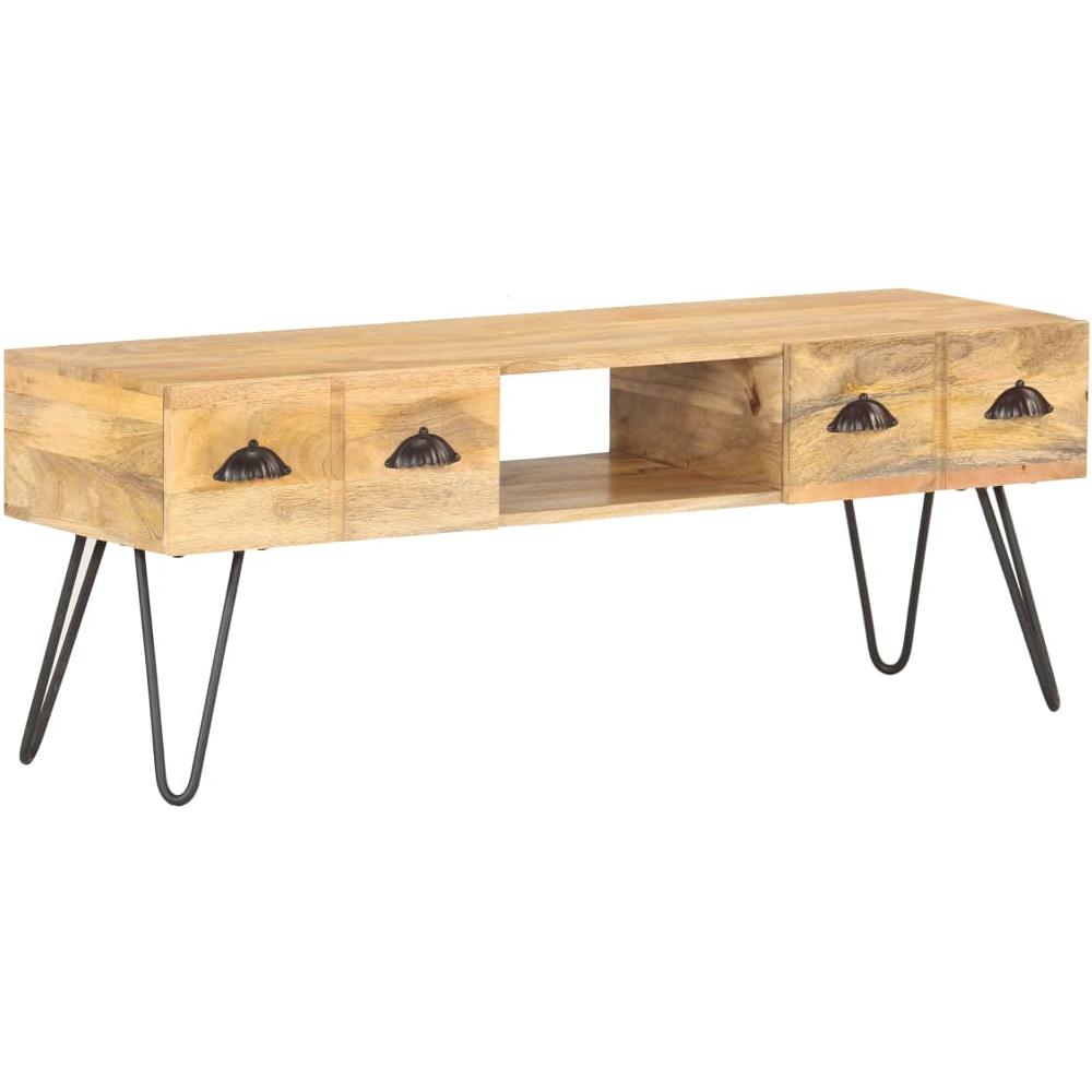Mobile Porta TV 120x35x45 cm Legno Massello di Mango - Foto 2