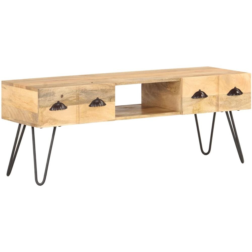 Mobile Porta TV 120x35x45 cm Legno Massello di Mango - Foto 1