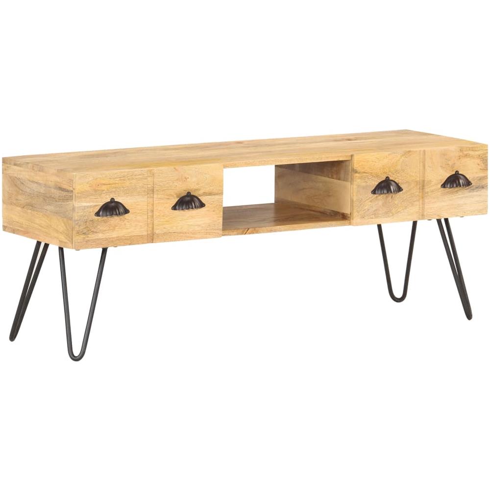 Mobile Porta TV 120x35x45 cm Legno Massello di Mango - Foto 9