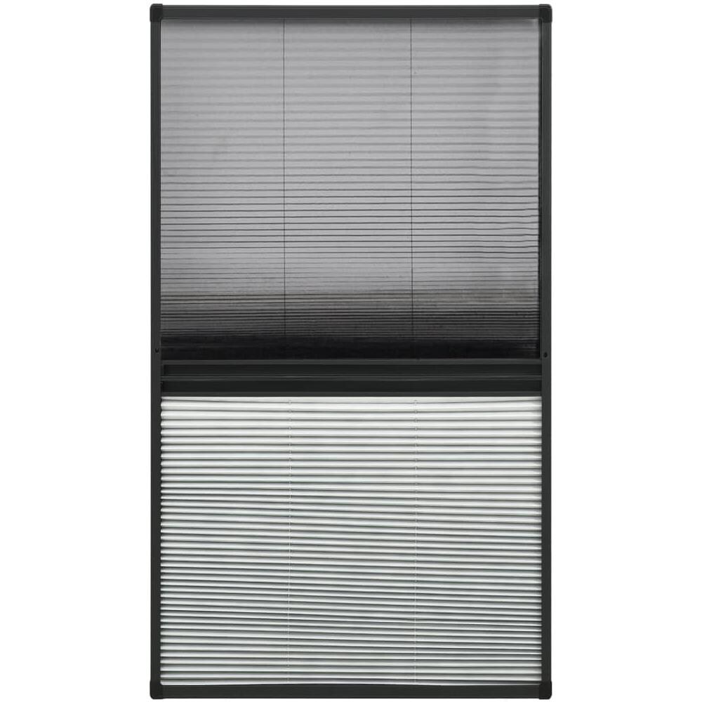 Zanzariera Plissettata Finestra Alluminio 80x160 cm con Tendina - Foto 1