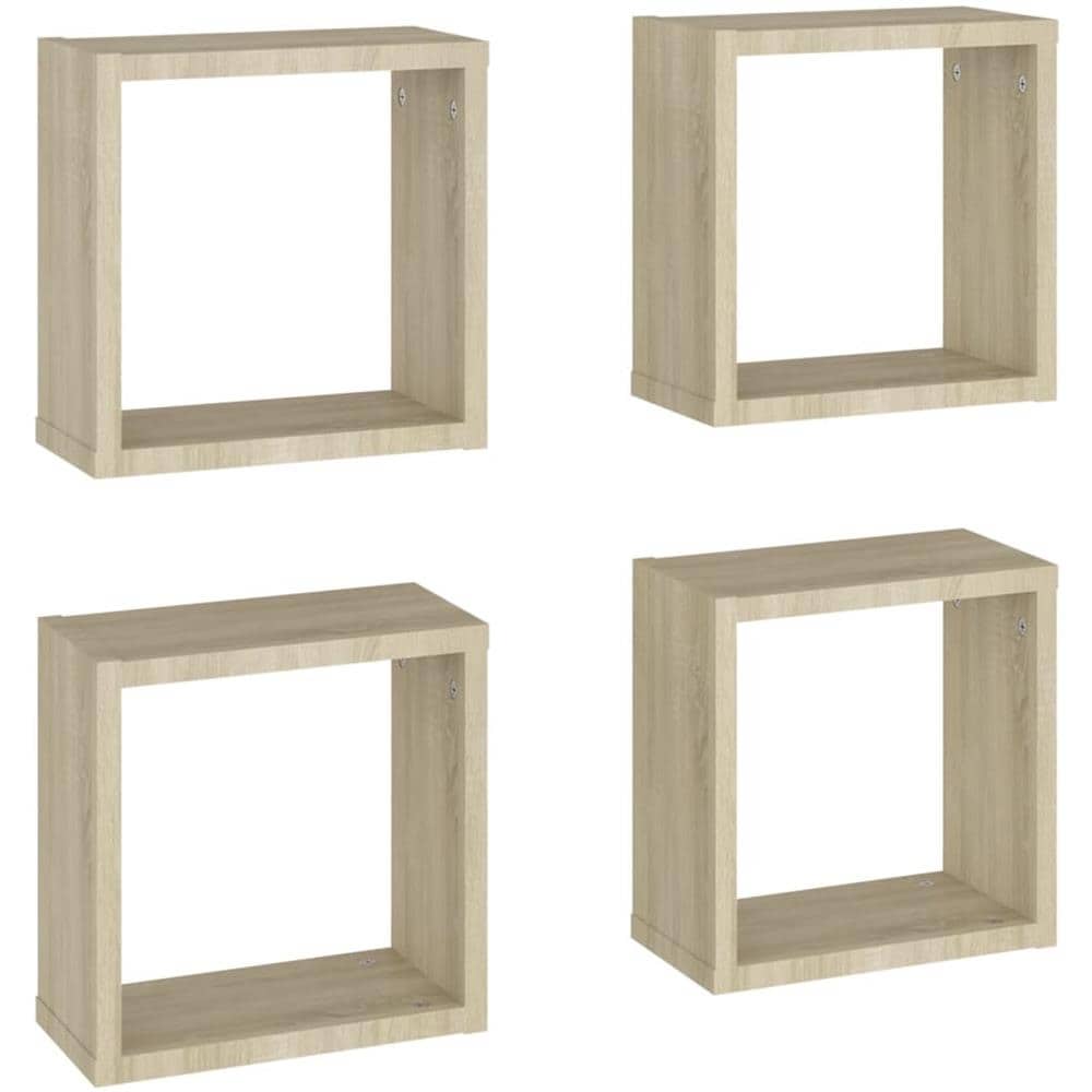 Mensole a Cubo 4 pz Rovere Sonoma 30x15x30 cm - Foto 2