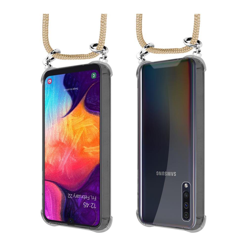 Catena Di Telefoni Cellulari Compatibile Con Samsung Galaxy A50 In Marrone Brillante - Coperchio Protettivo In Silicone Con Anelli D'argento, Cinturino In Corda E Custodia Staccabile - Foto 8