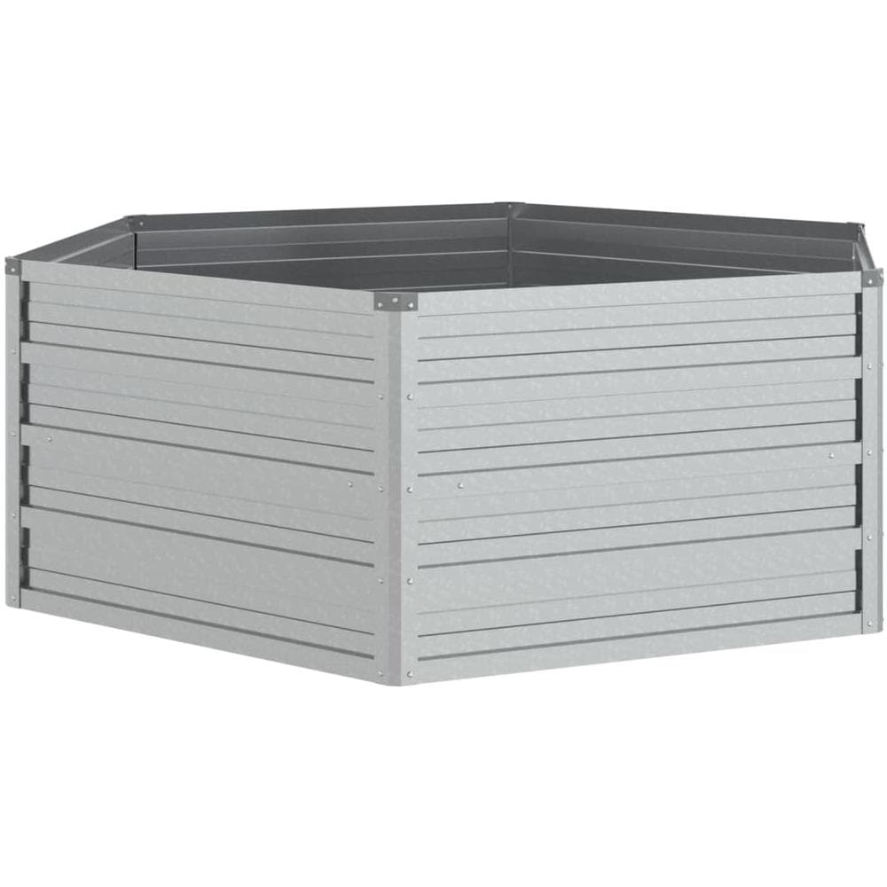 Letto Rialzato da Giardino 129x45 cm in Acciaio Zincato Argento - Foto 1