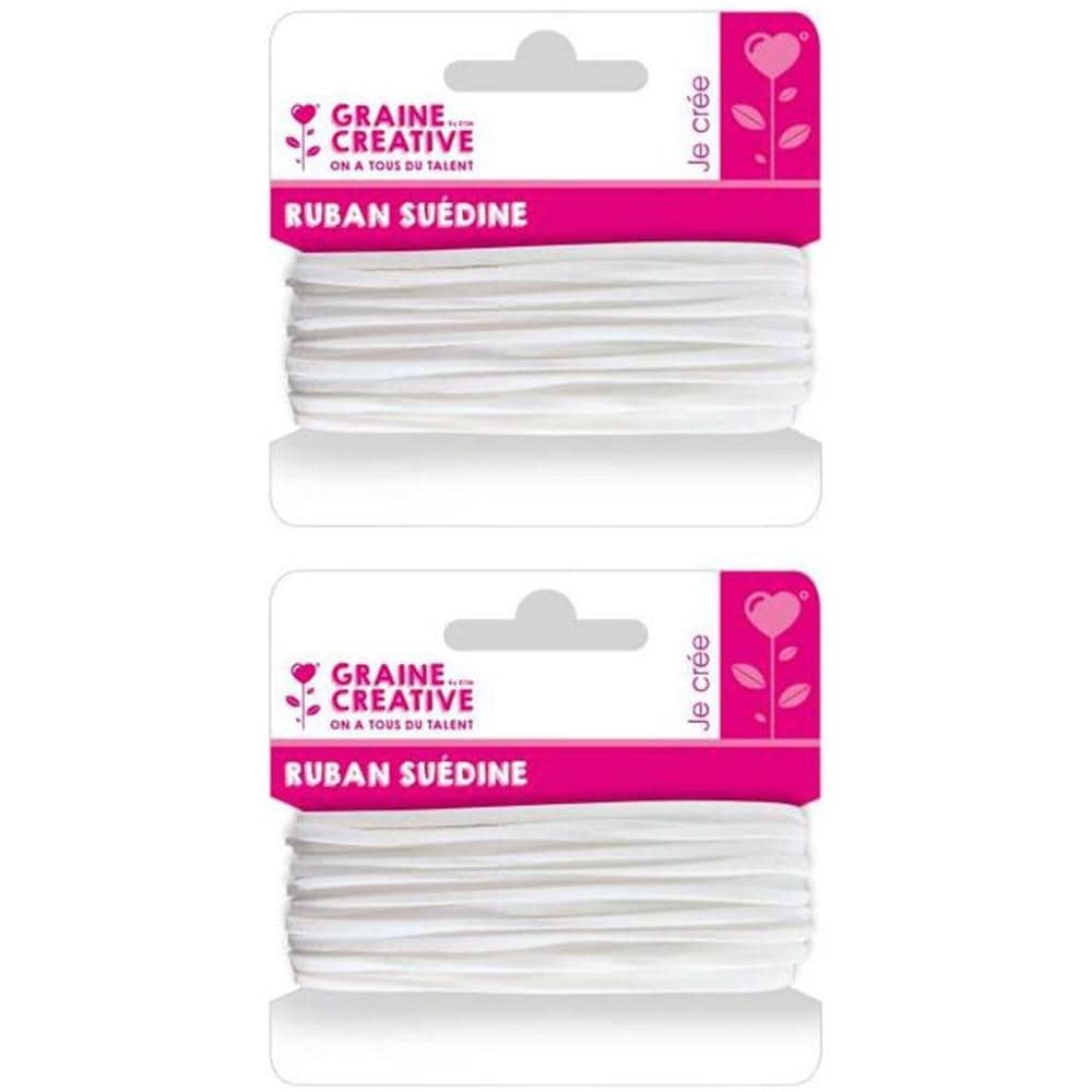 2 Nastri Scamosciati 5 M - Bianco - Foto 1