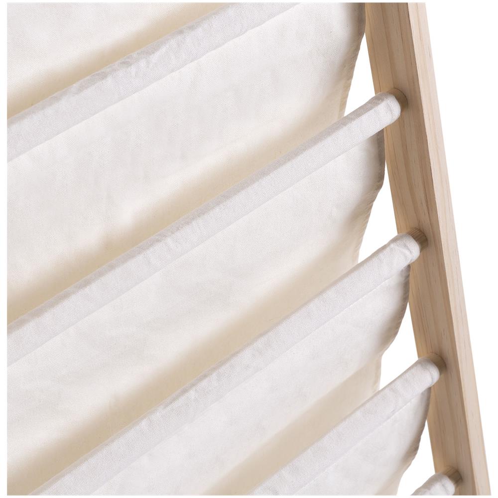 Portariviste Xoel In Tessuto E Legno A 8 Scomparti - Foto 2