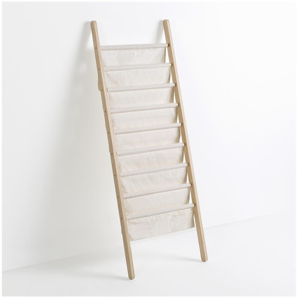 Portariviste Xoel In Tessuto E Legno A 8 Scomparti - Foto 1