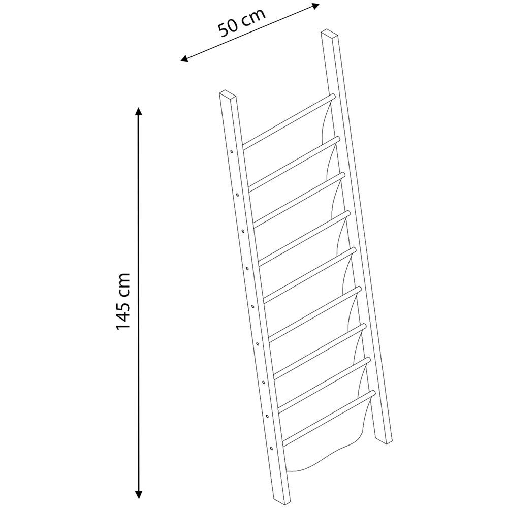 Portariviste Xoel In Tessuto E Legno A 8 Scomparti - Foto 5