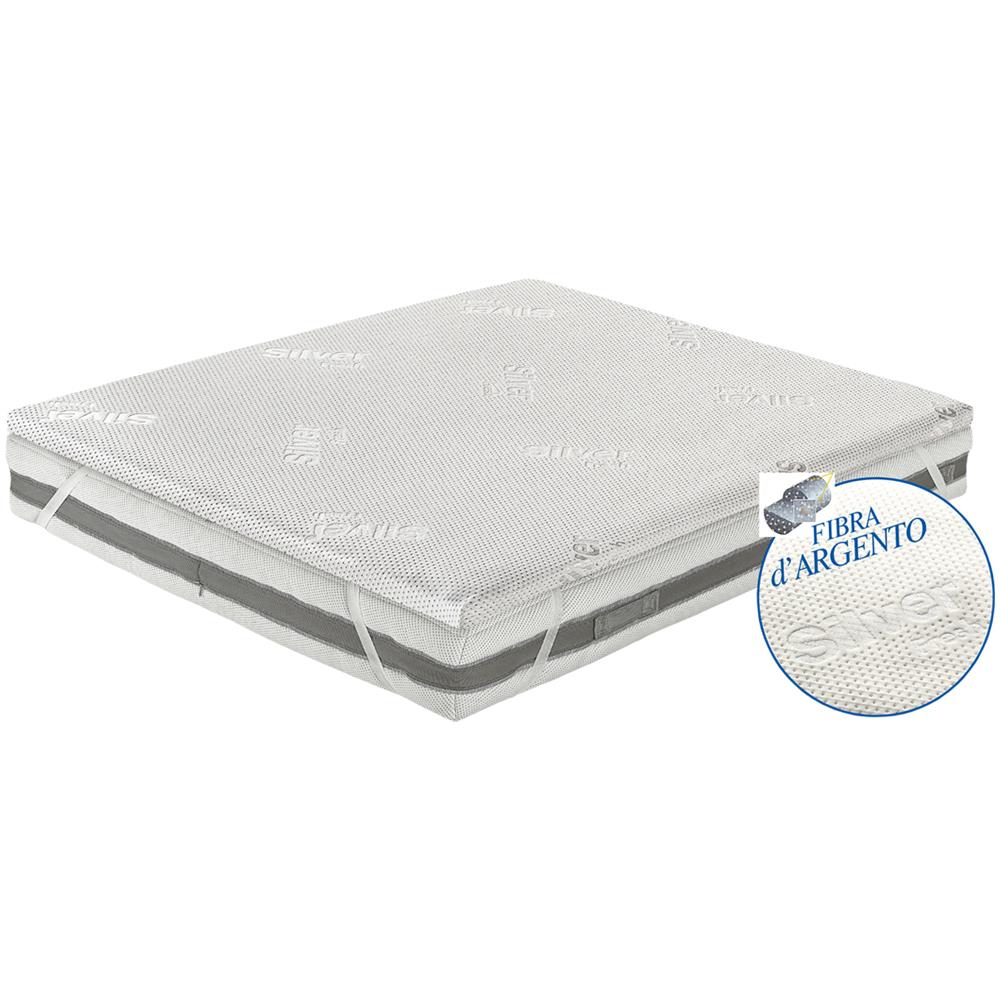 Rinnova Materasso Topper Coprimaterasso Correttivo Antibatterico Memory Silver Singolo Silver - Foto 5