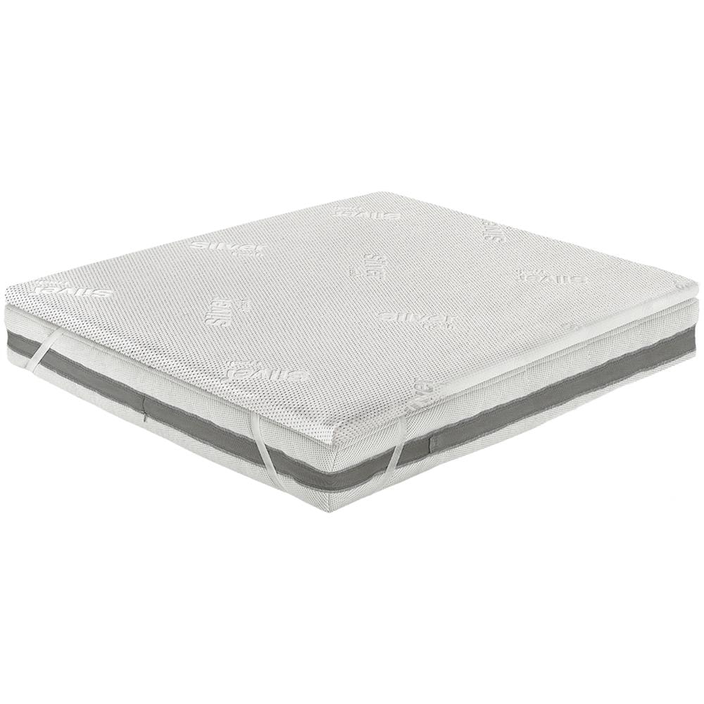 Rinnova Materasso Topper Coprimaterasso Correttivo Antibatterico Memory Silver Singolo Silver - Foto 1