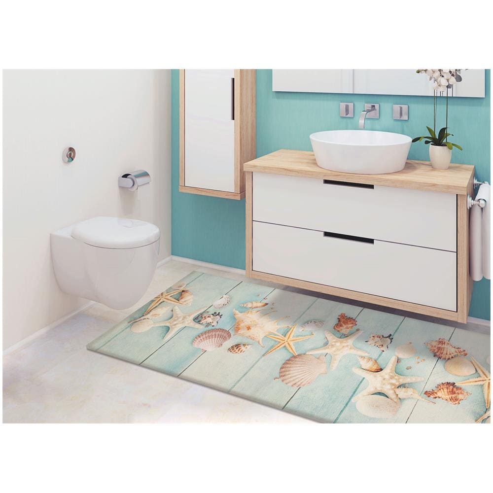 Tappeto Cucina Antiscivolo Stampa Digitale Emozioni Fantasie Maiolica Marina 58x115 Profumo Mare - Foto 5