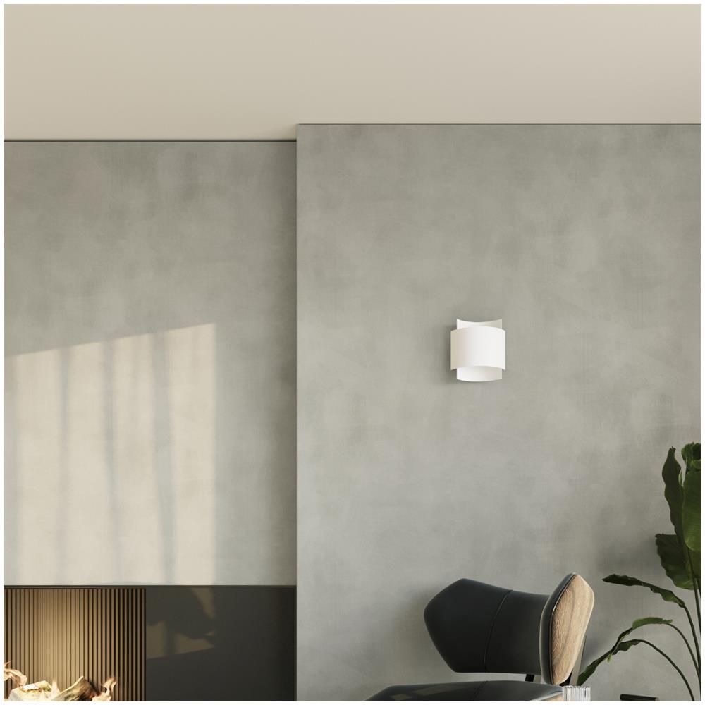Lampada A Parete Impact Bianco Sl. 0857 - Industriale Lampade Da Parete Bianco 23x22x11 Cm - Foto 7