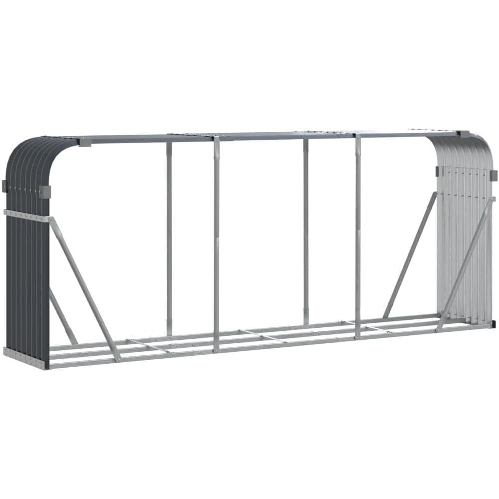 Portaceppi Antracite 234x45x100 Cm In Acciaio Zincato - Foto 2