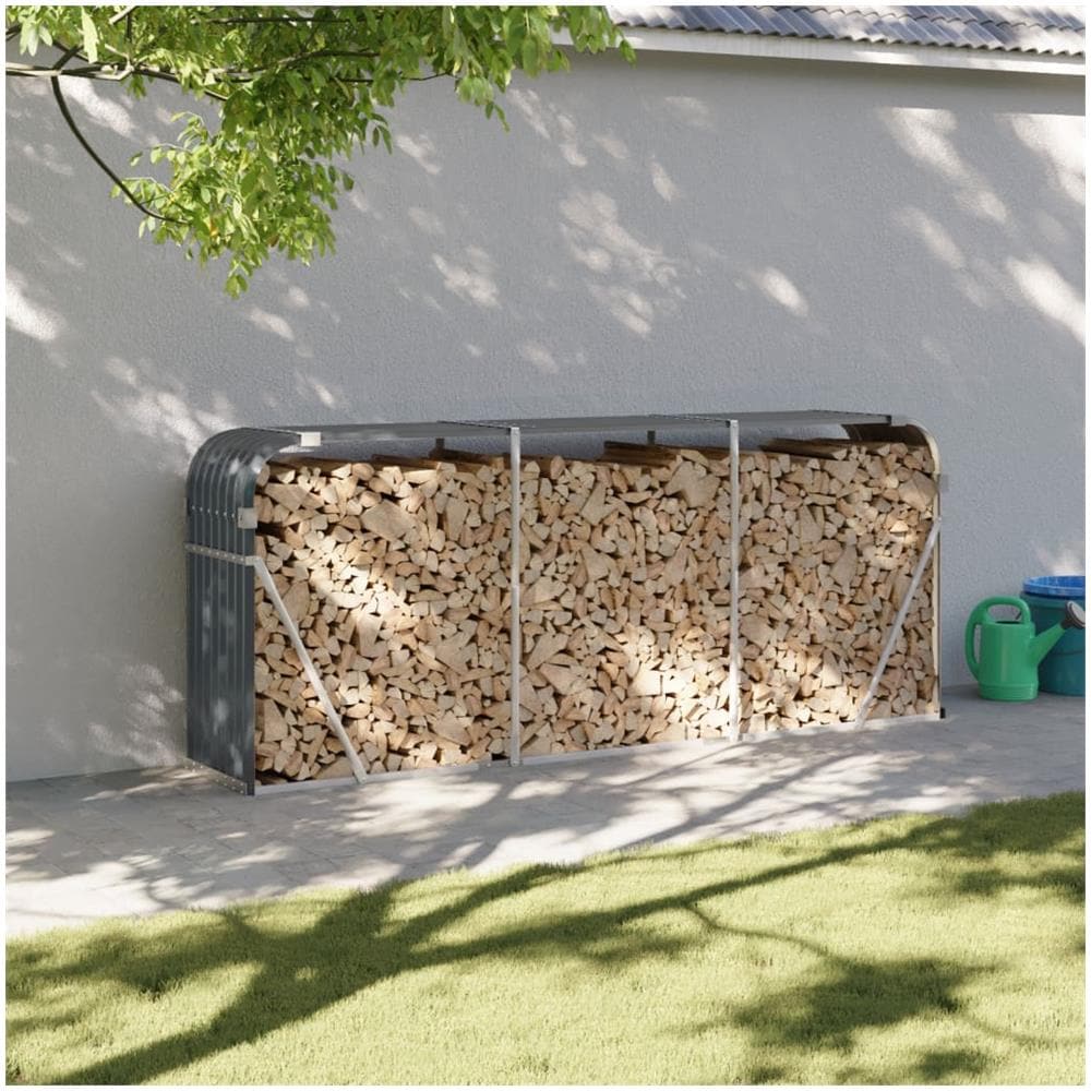 Portaceppi Antracite 234x45x100 Cm In Acciaio Zincato - Foto 1