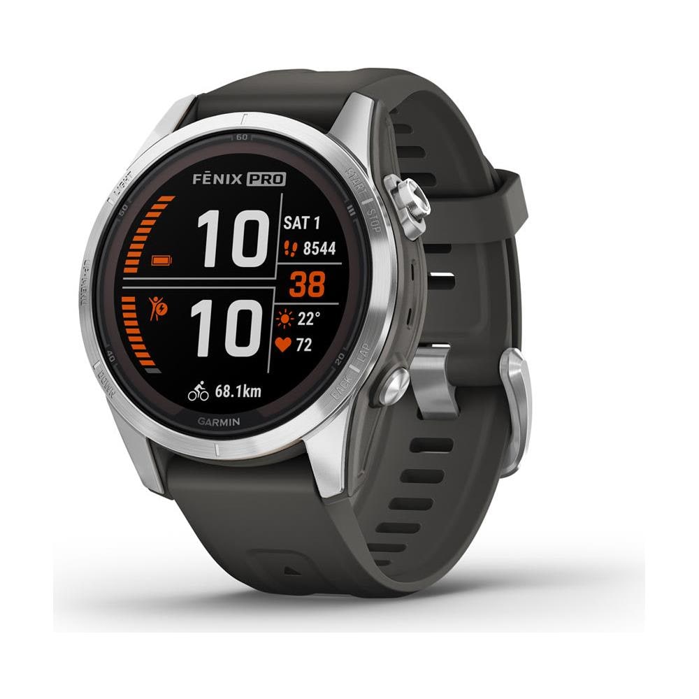 fenix 7S Pro 3,05 cm (1.2") MIP 42 mm Digitale 240 x 240 Pixel Touch screen Argento Wi-Fi GPS (satellitare) - Foto 1