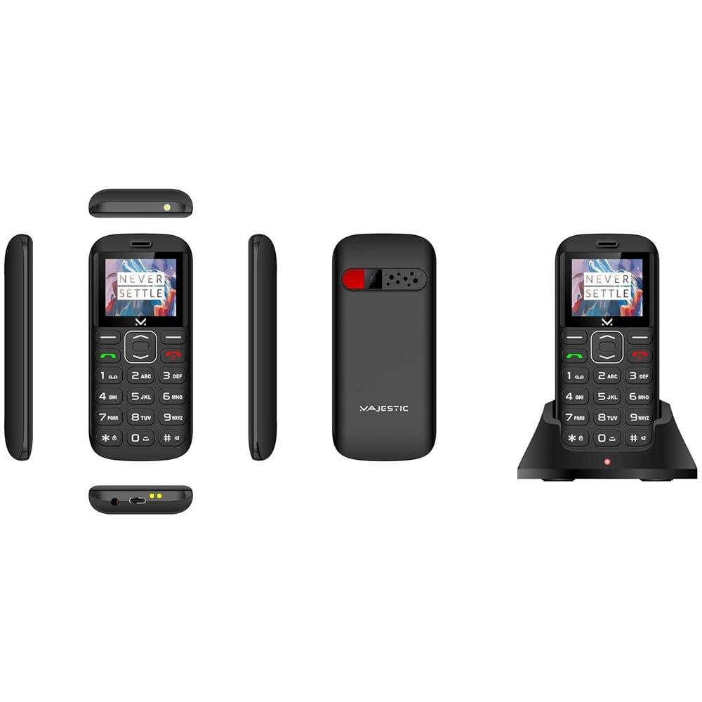 SILENO 28 Senior Phone DUAL SIM Display 1,77” a Colori Wireless Audio Fotocamera Torcia LED Tasto SOS Base di Ricarica Nero - Foto 3