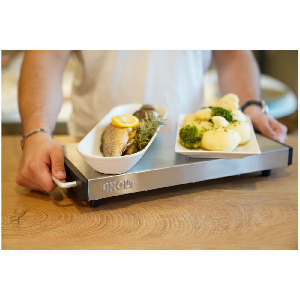 Elena 58845 Piastra Riscaldante in Acciaio Inossidabile Potenza 1100 W Colore Nero Acciaio Inox - Foto 8