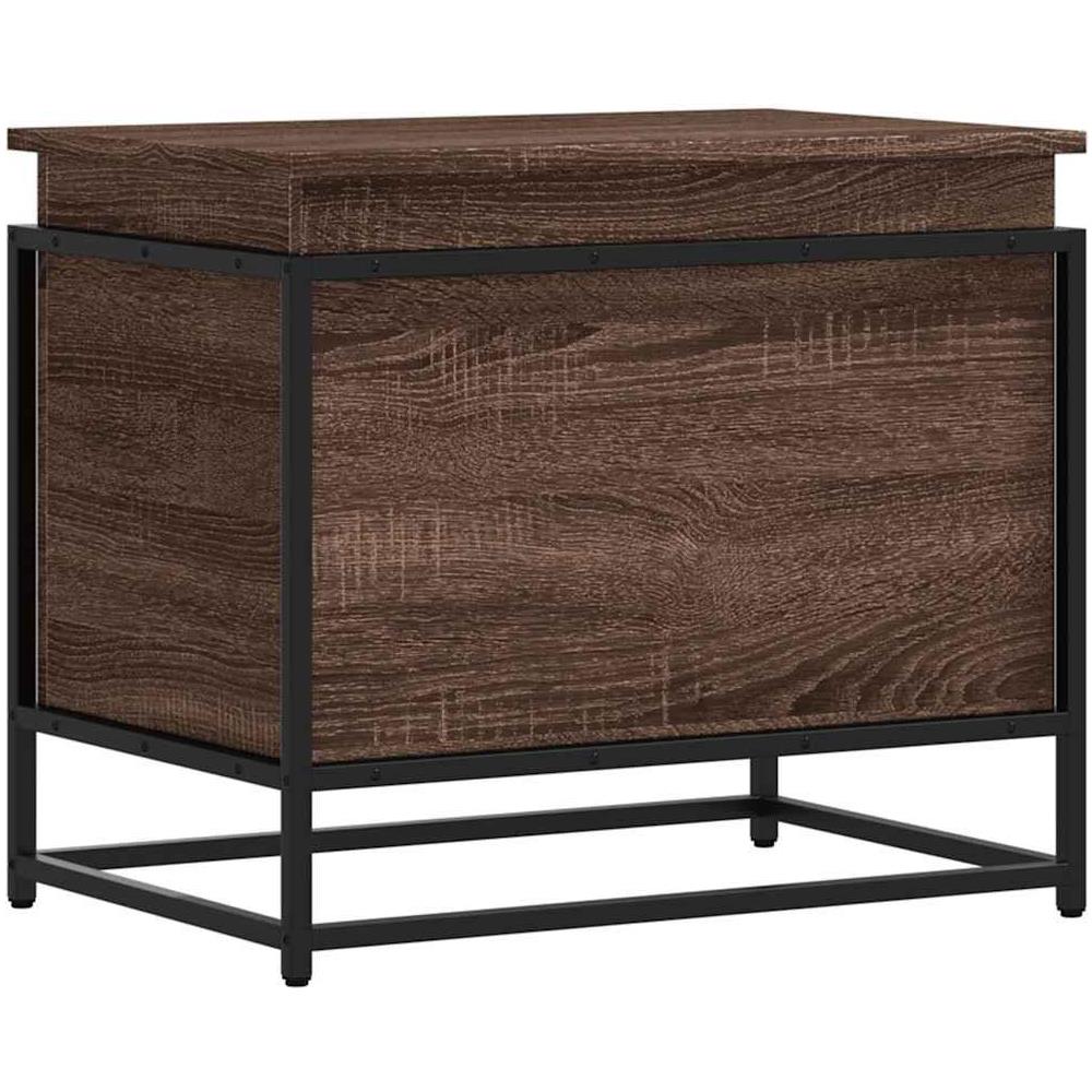 Contenitore con Coperchio Rovere Marrone 60x40x51,5 Truciolato - Foto 1