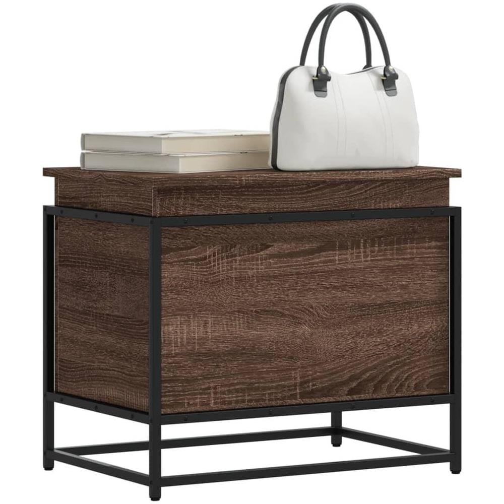 Contenitore con Coperchio Rovere Marrone 60x40x51,5 Truciolato - Foto 2