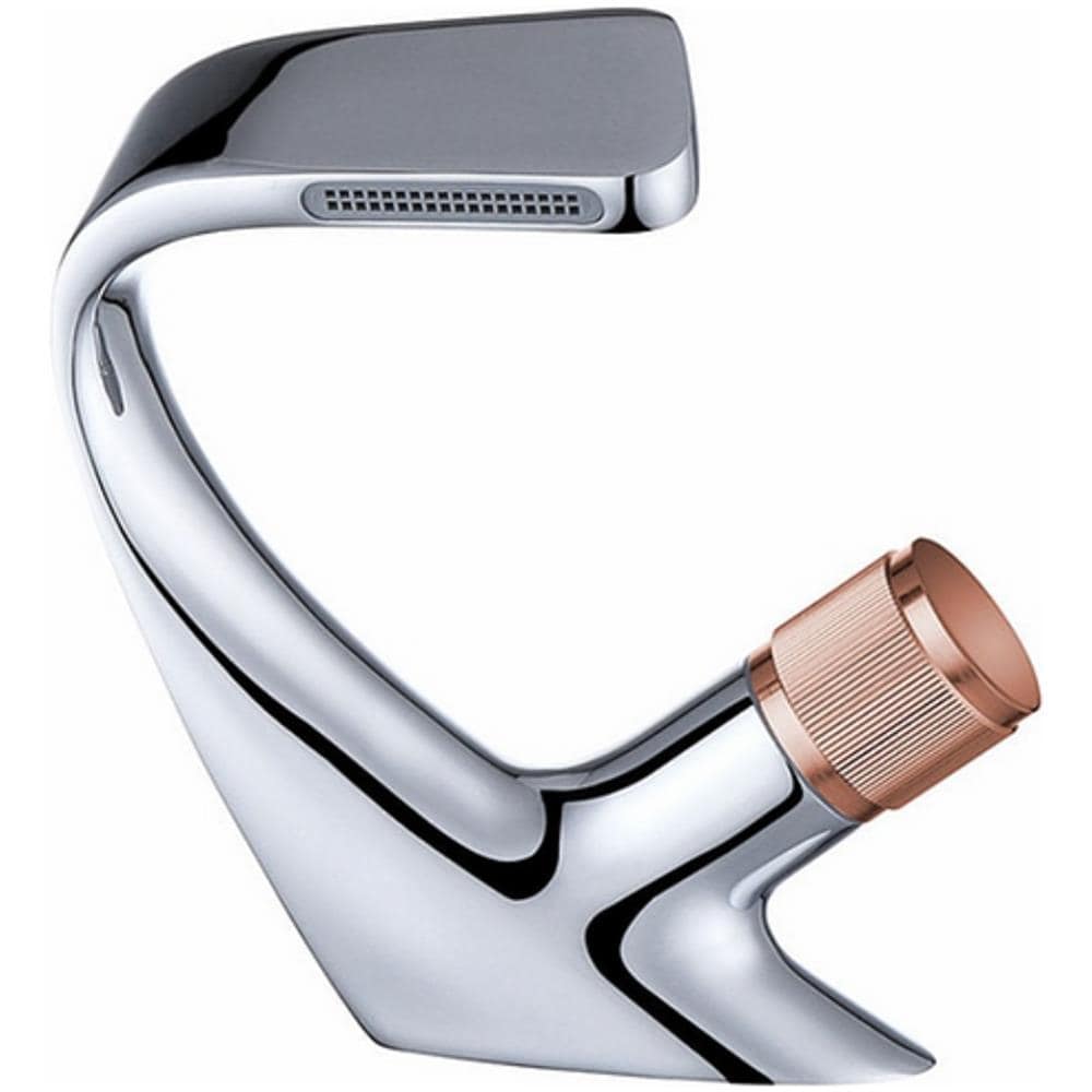 Rubinetto per lavabo da bagno, Blackswan, modello Waterfall M46, cromato /oro rosa, misura 19 cm - Foto 1
