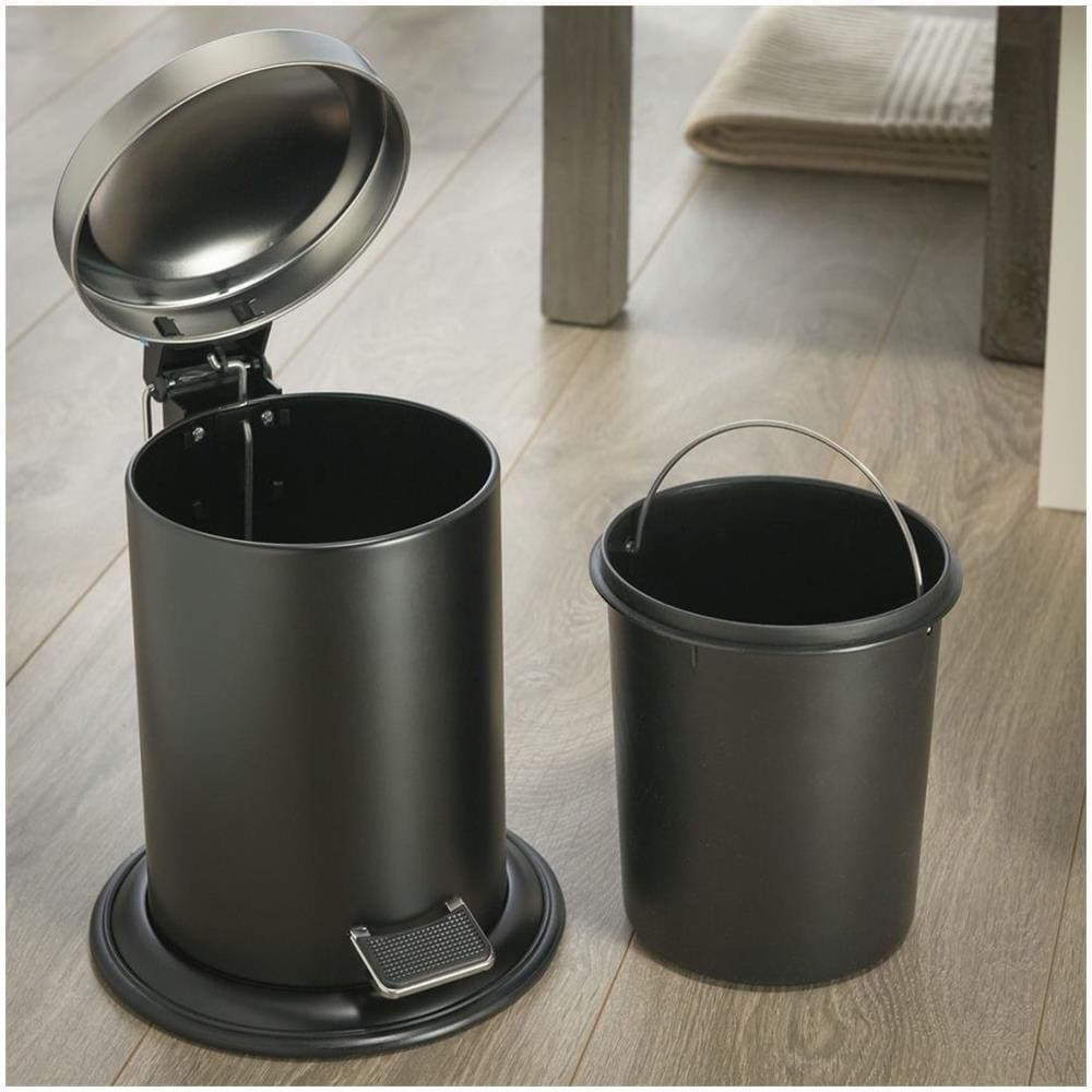 Cestino Con Pedale Acero Nero 3 L 361732419 - Foto 2