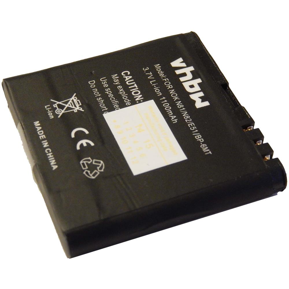 Li-ioni Batteria 1100mah (3.7v) Per Cellulare Telefono Smartphone Nokia 5610, 6110 Navigator, 6500 Slide, 6720, 6720 Classic Come Bp-6mt, Bl-6mt. - Foto 1