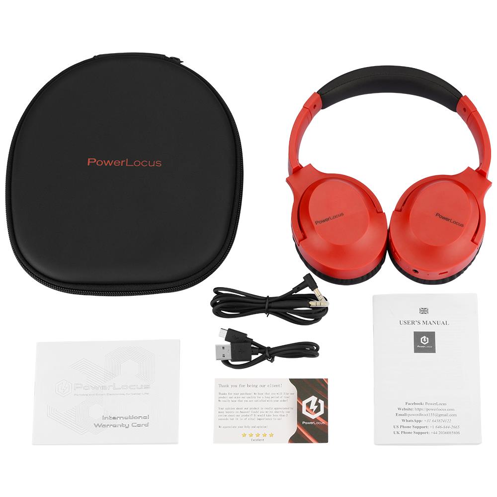 P4 Cuffie Bluetooth, Nero / rosso - Foto 4