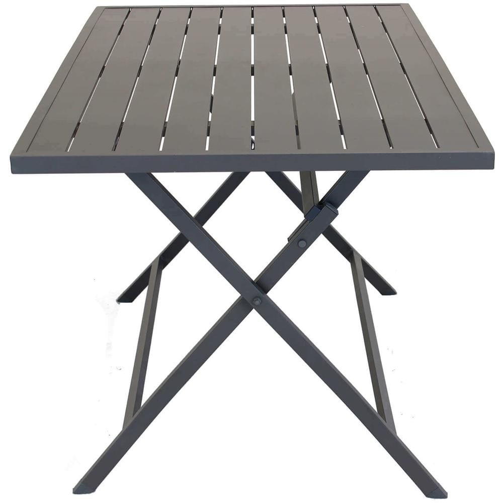 Abelus - Tavolo Da Giardino Pieghevole Salvaspazio In Alluminio - Foto 2