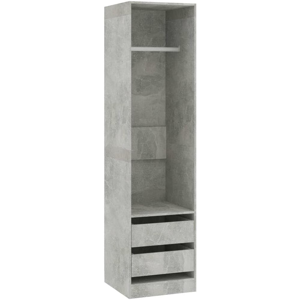 Armadio Cassetti Grigio Cemento 50x50x200 cm Legno Multistrato - Foto 2