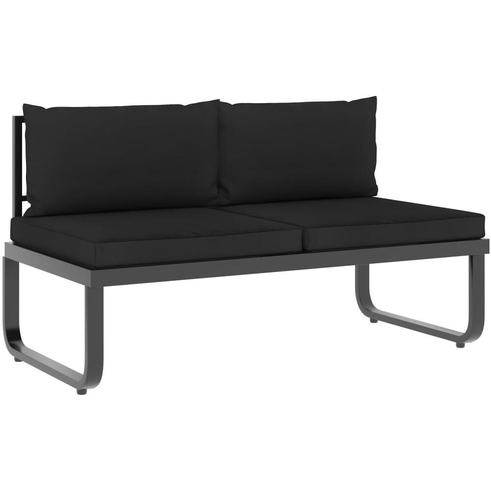 Set Divano da Giardino 5 pz ad Angolo Cuscini in Alluminio WPC - Foto 10