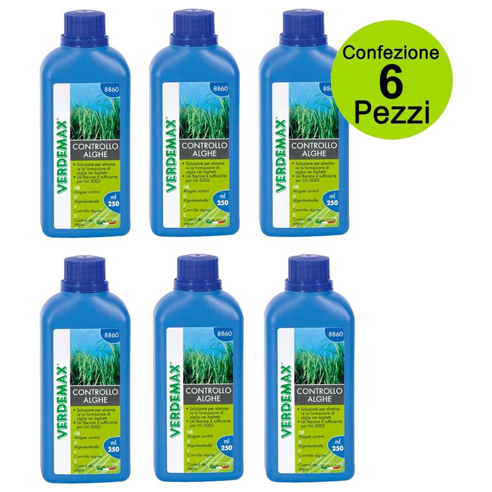 Multipack Da 6 Pz Antialghe Per Laghetto E Piscine Controllo Alghe Con Dosatore Litri Totali 30.000 - Foto 1