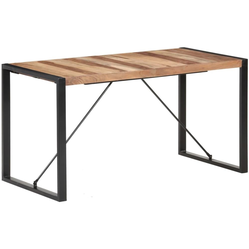 Tavolo Da Pranzo 140x70x75 Cm Legno Massello Finitura Sheesham - Foto 8